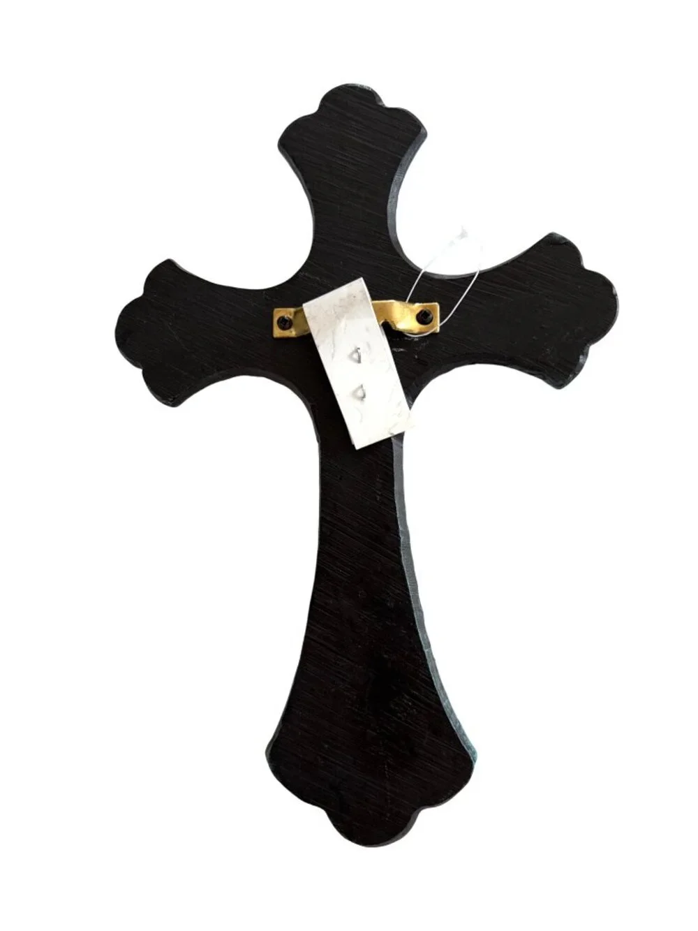 Decorative Wall Cross With Embellished Rhinestones & Turquoise Floral Pattern 7.